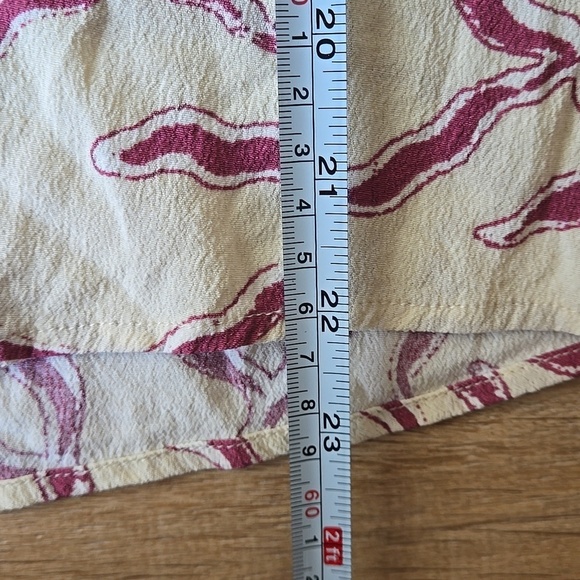 ba&sh Clea Printed Crepe Blouse Sz 2 - Picture 9 of 11